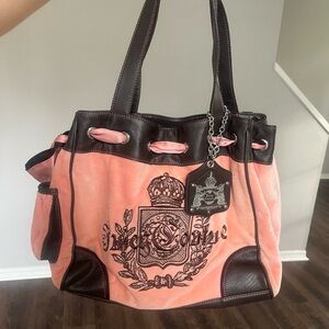 Juicy Couture Pink and Brown Tote Bag